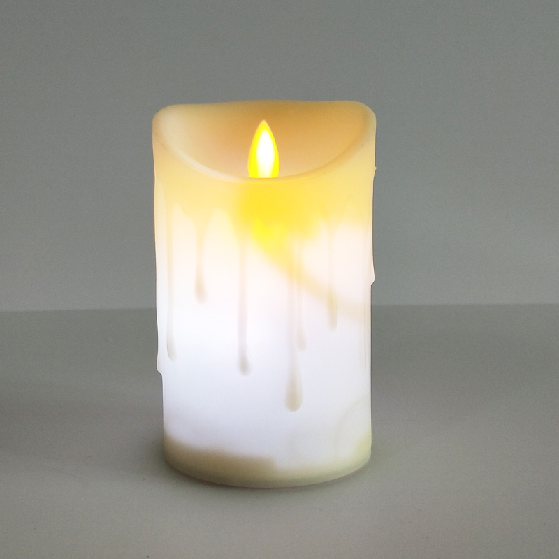 color changing flameless candle scallop top