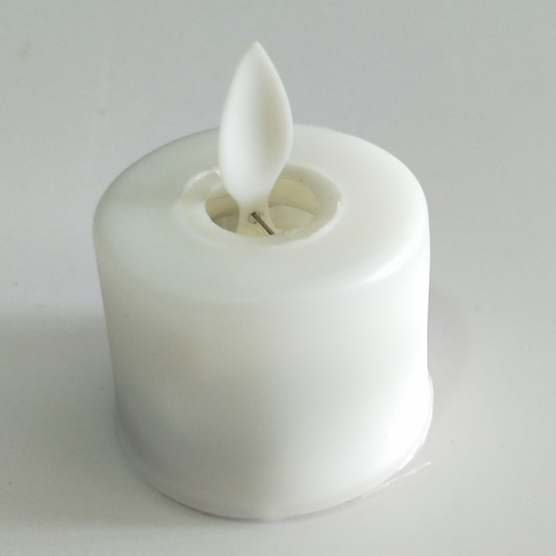 Flameless led tealight candles flat top White 3.7*4.4CM