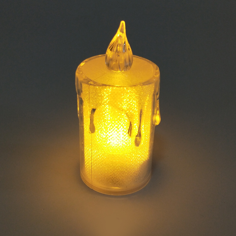 small tranparent dripping Led Candle 3.6*6.5cm