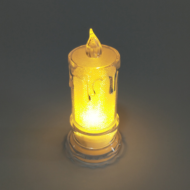 small tranparent dripping Led Candle 3.6*5cm