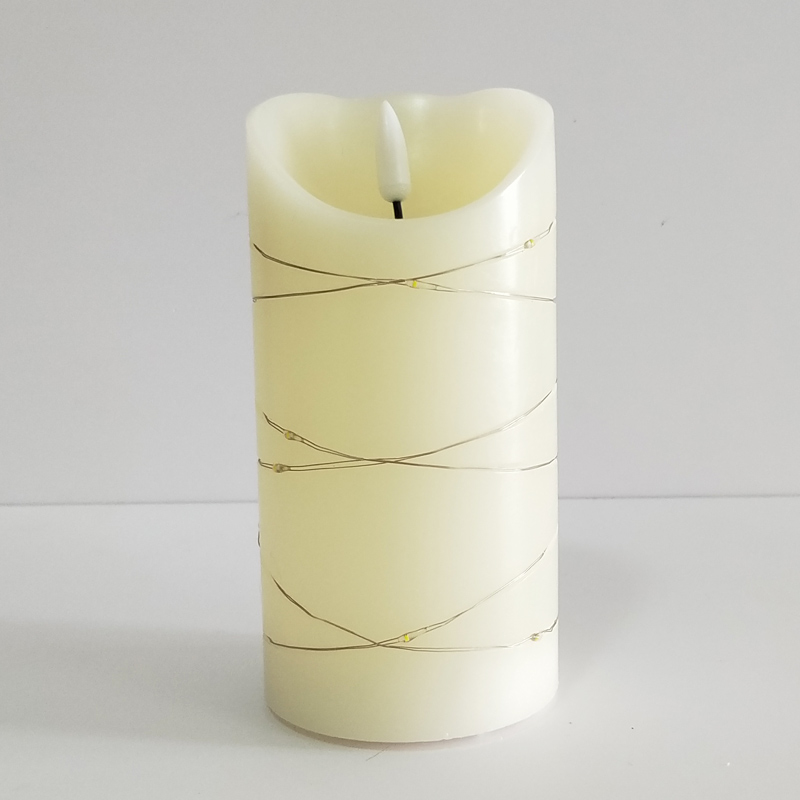 Led real wax candle fairy Light 7.5*10 Cm