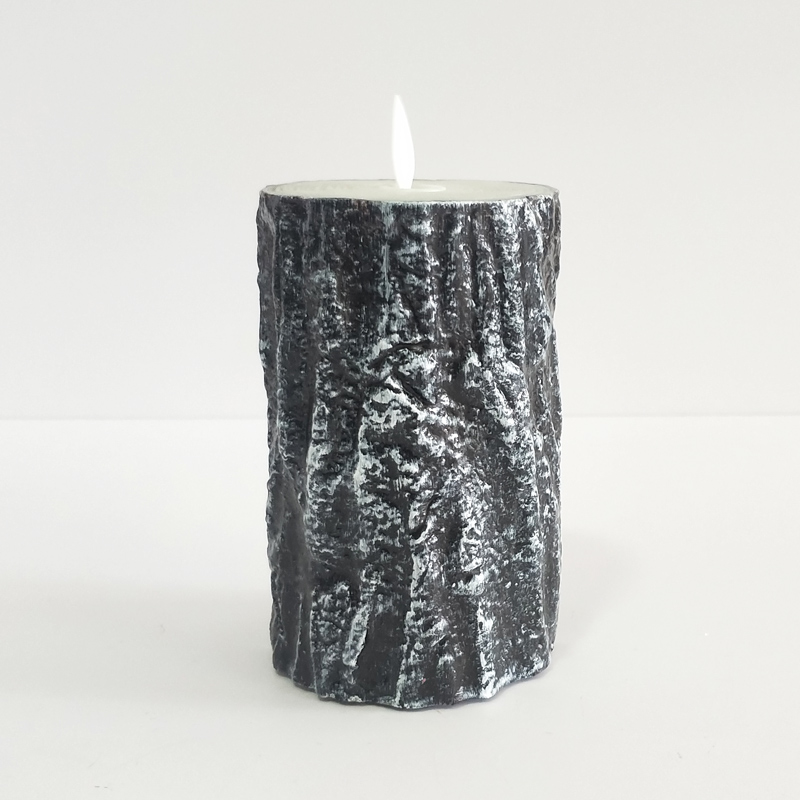 Rustic Pine Bark Led paraffin wax candle Default1