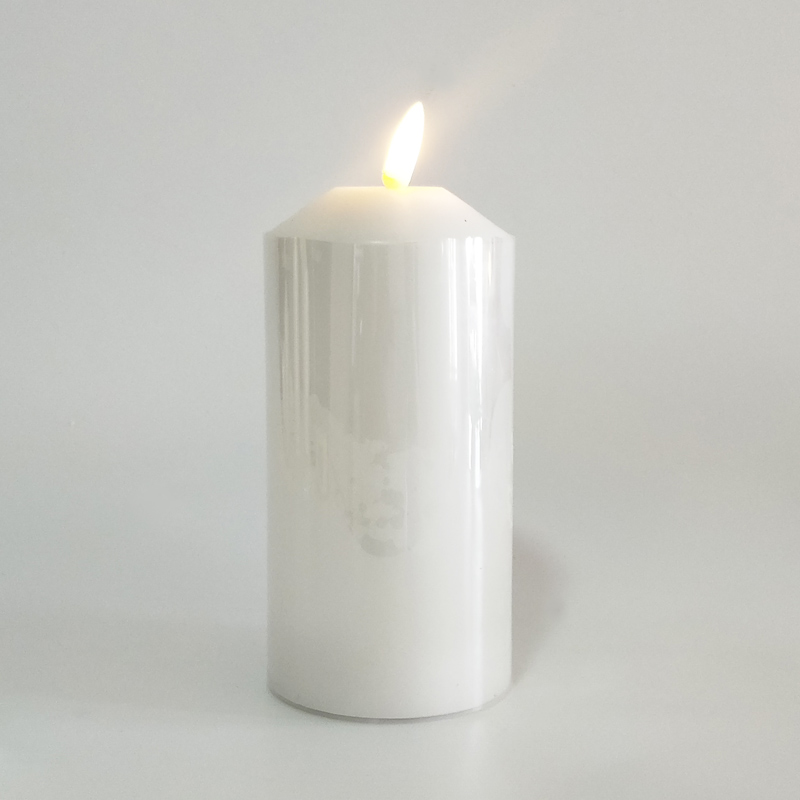 White led paraffin wax candle 7.5*10 Cm