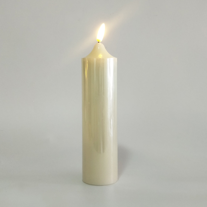 Ivory Led paraffin wax candle with remote 5.3*10 Cm