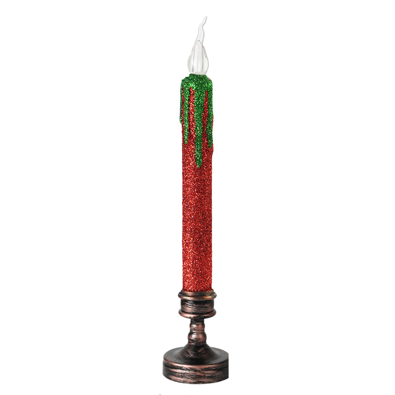 led candle holder red