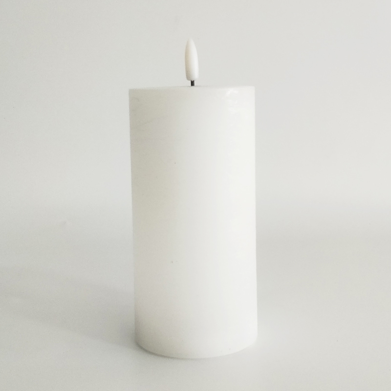 White paraffin wax led  candle 7.5*12.5 cm