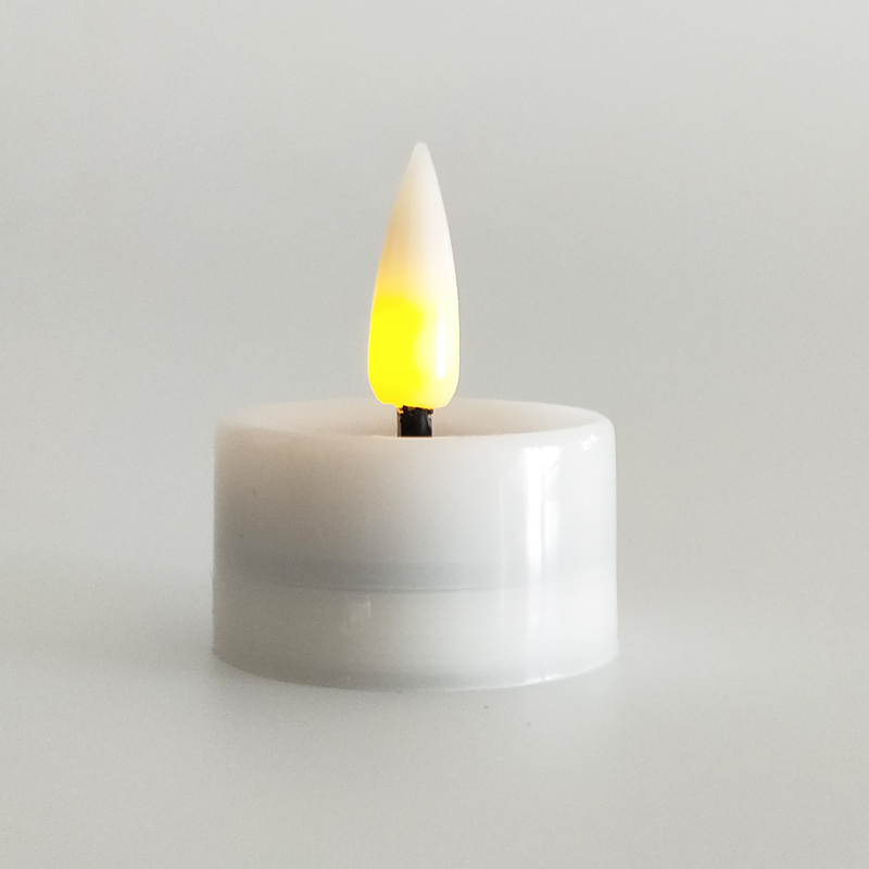 White led tealight candle recessed top with 6 hour cycle timer