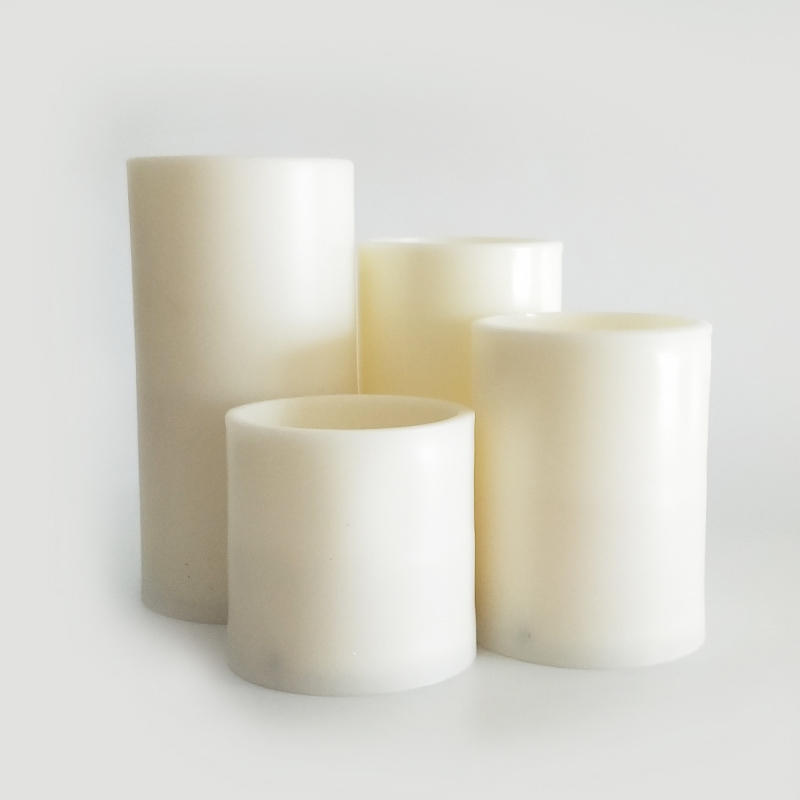 White cylindrical led candle