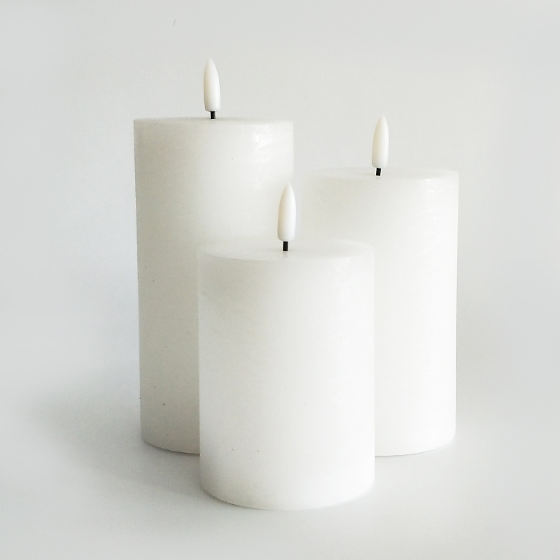 White paraffin wax led  candle