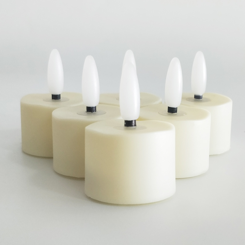 flickering flat top tealight led candle