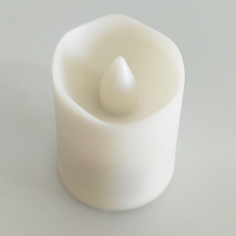 Rechargeable white color changing tealight led candle wither timer White