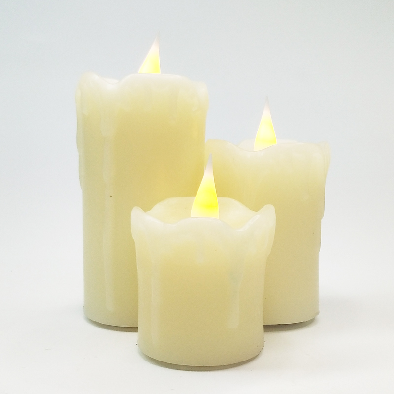 led dripping wax led votive candle Ivory