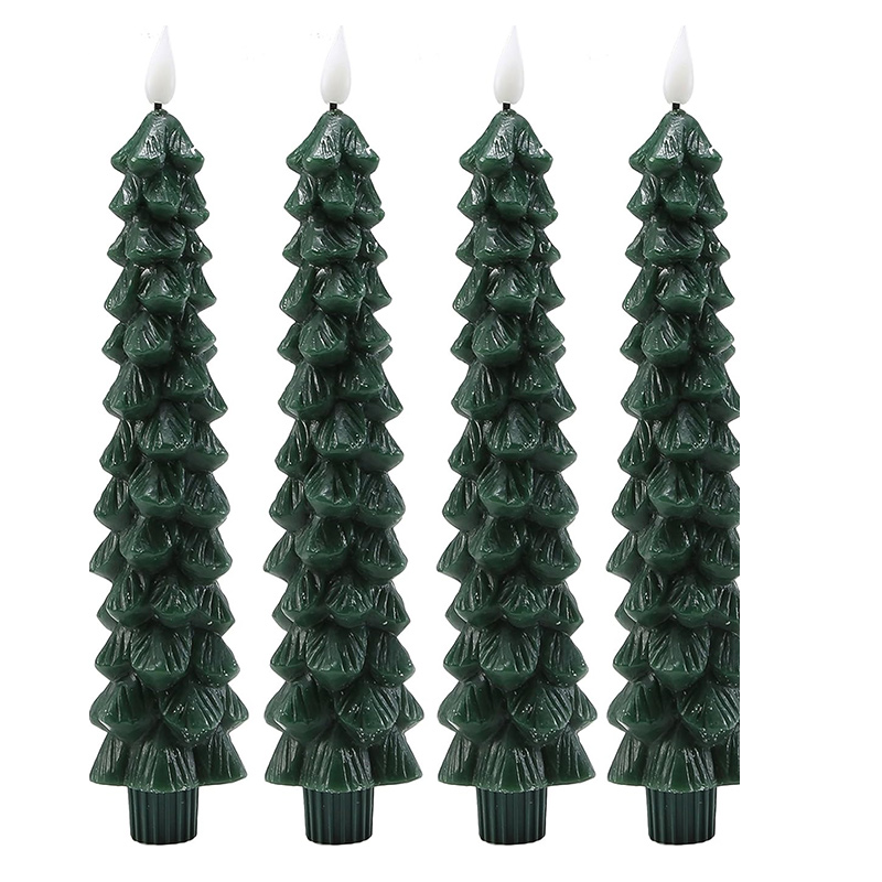 battery operated flameless christmas taper candles