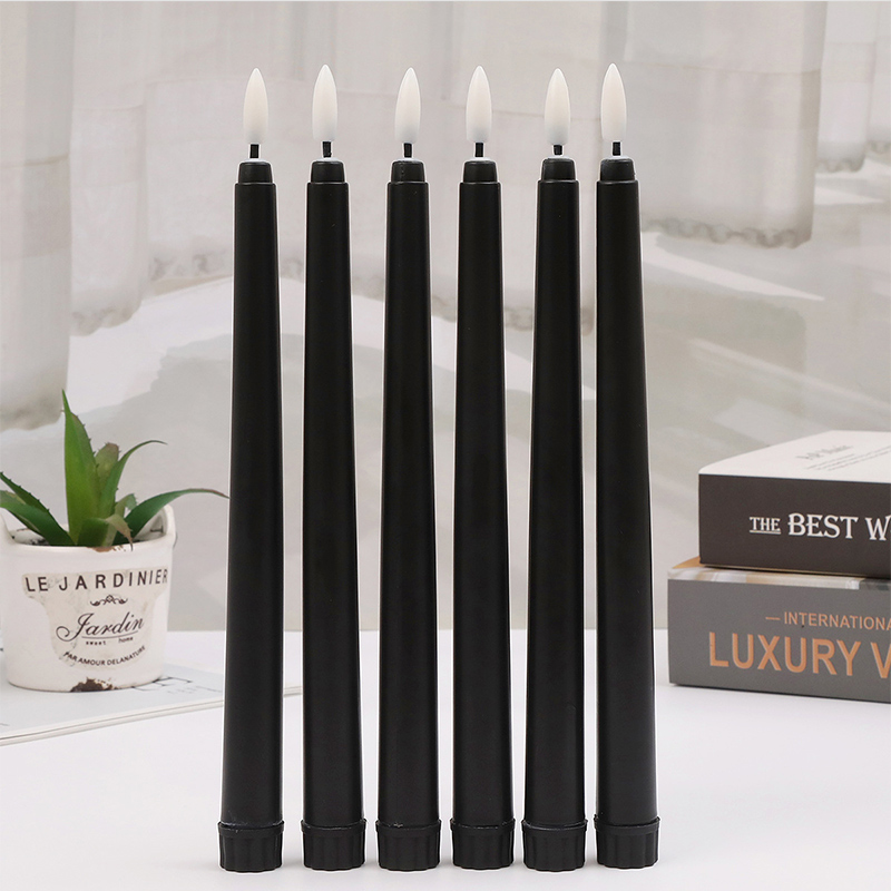 Black led taper candle with remote control type1