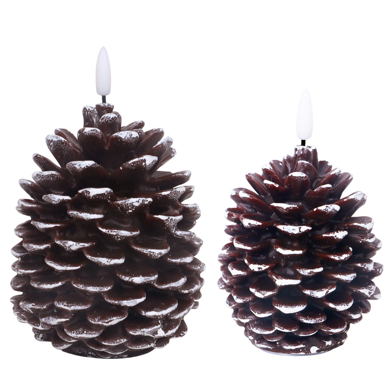 real wax Pinecone LED CANDLE