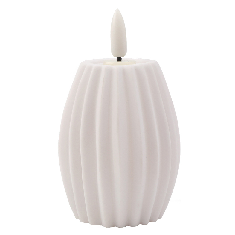 Led vertical stripe candle White