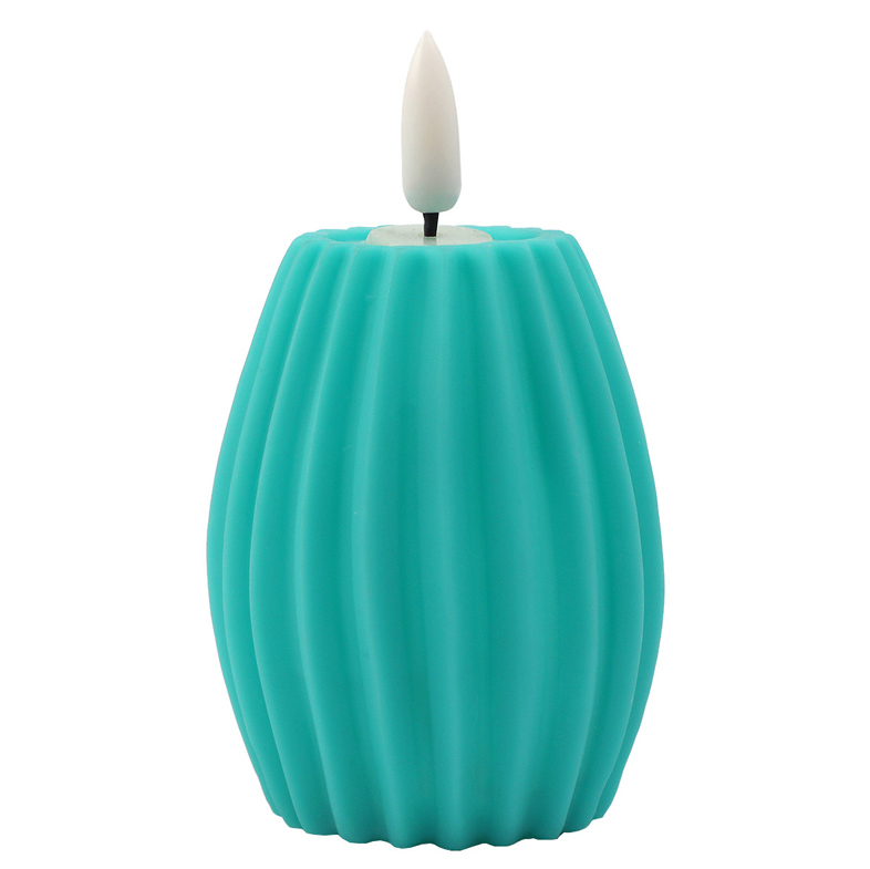 Led vertical stripe candle Green