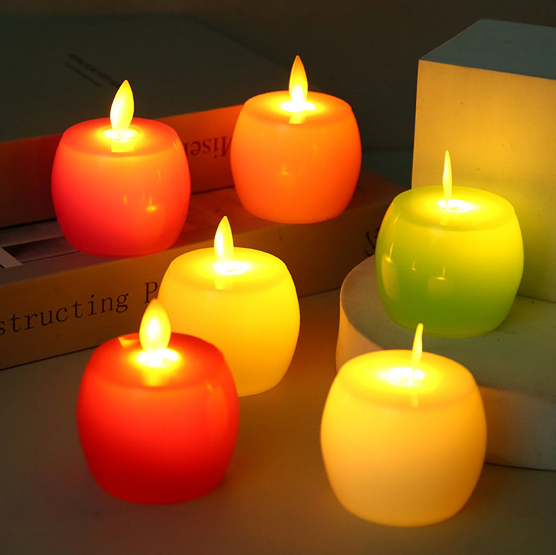 apple battery-operated flameless led candle