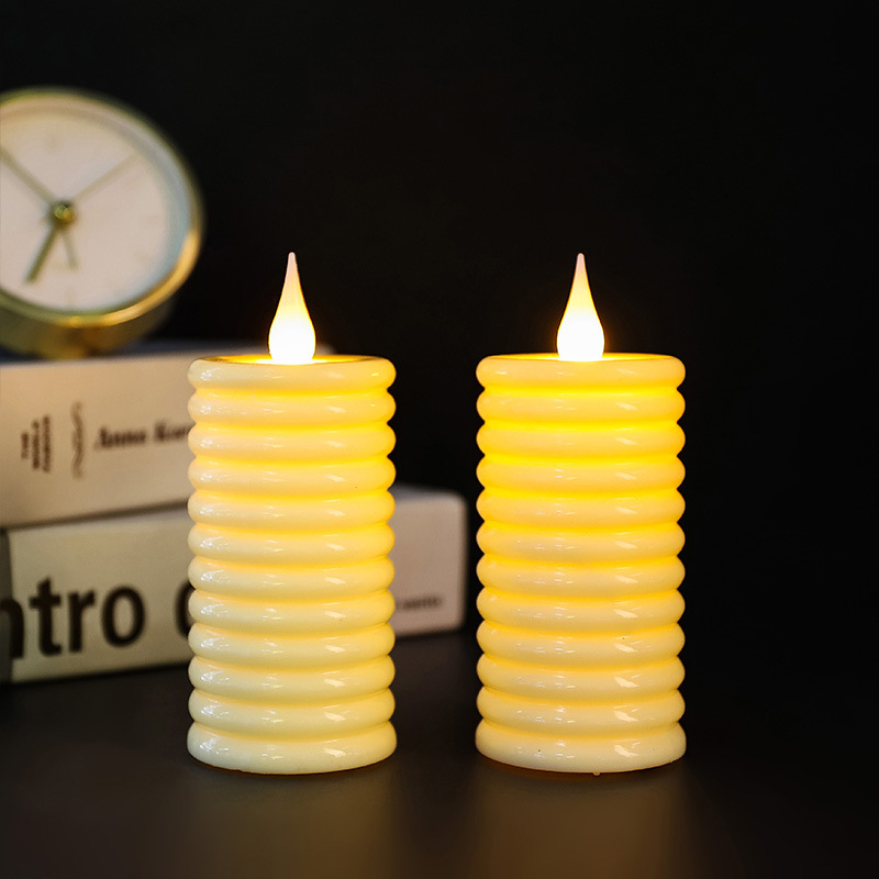 Threaded engraved swing electronic candle led candle 2