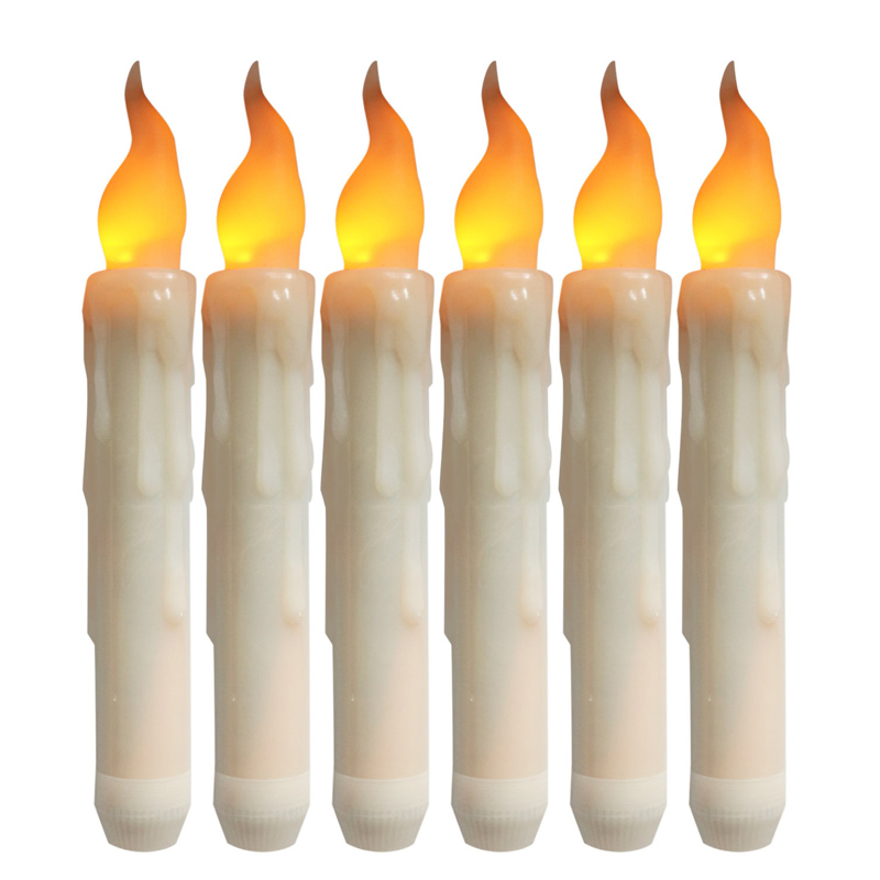 dripping wax led taper candle with timer