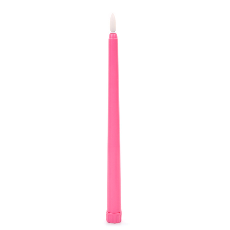 pink led taper candle with remote