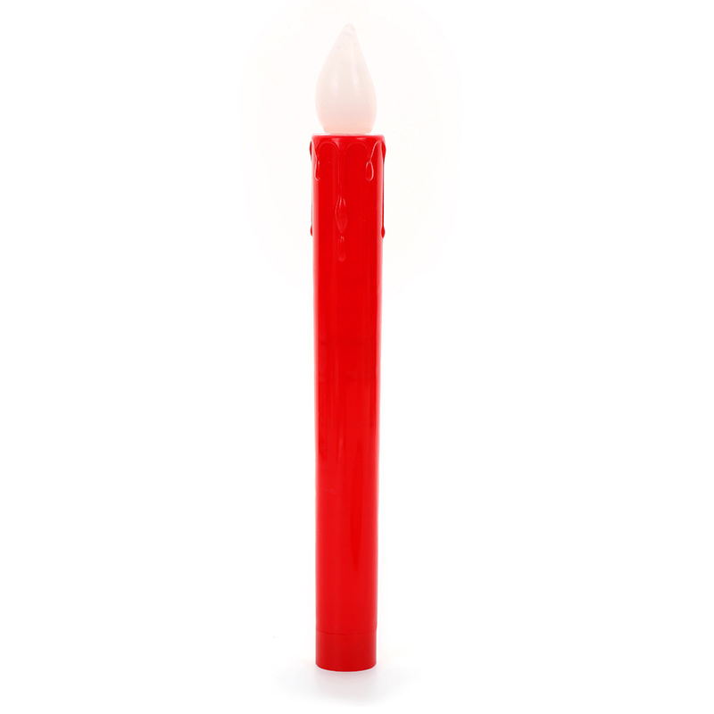 Black & Red led taper candle Red