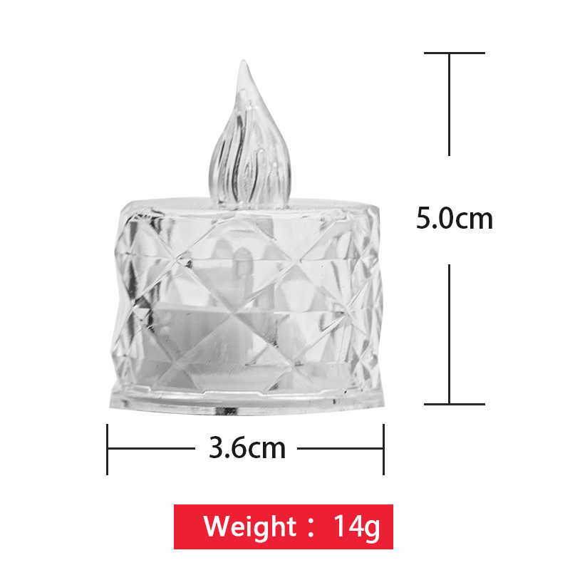 Transparent Crystal Diamond led Candle lamp 3.6*5.0cm