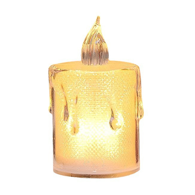 small tranparent dripping Led Candle Color:3.6*6.5cm