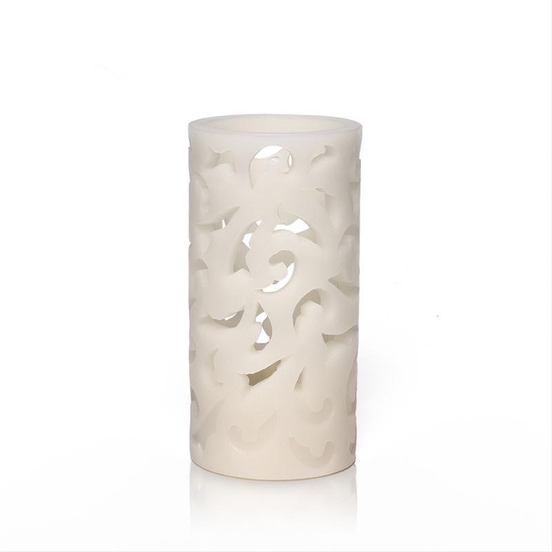 white hollow LED  candle