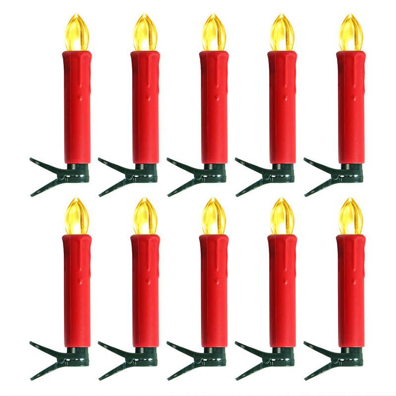 christmas clip-on led taper candle with remote